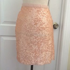 LOFT Pink Sequin Skirt sz 8
